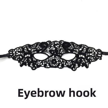 Black lace mask