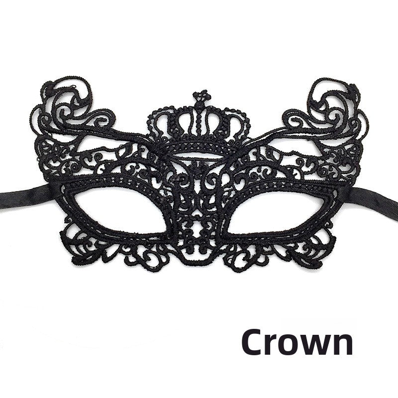 Black lace mask