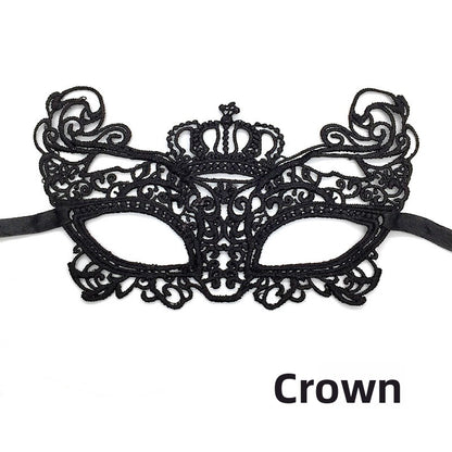 Black lace mask