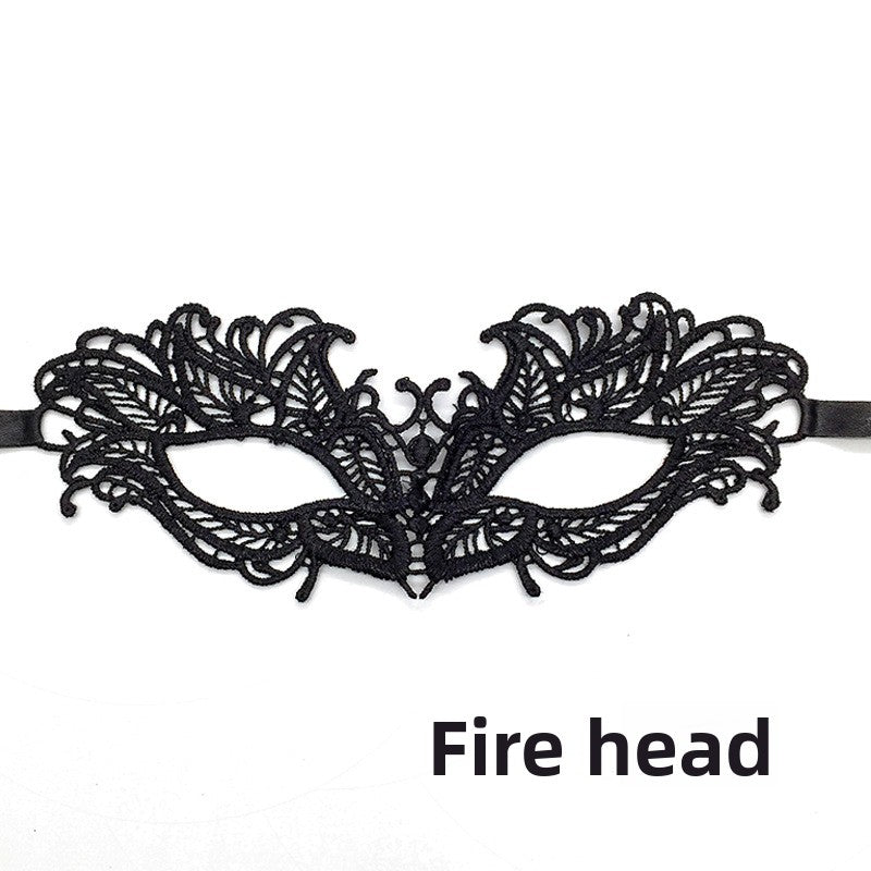 Black lace mask