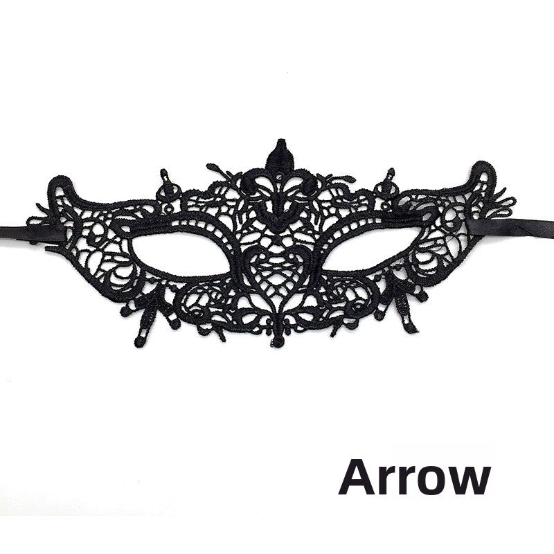 Black lace mask