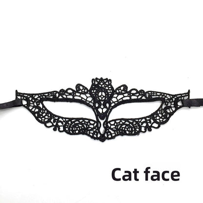 Black lace mask