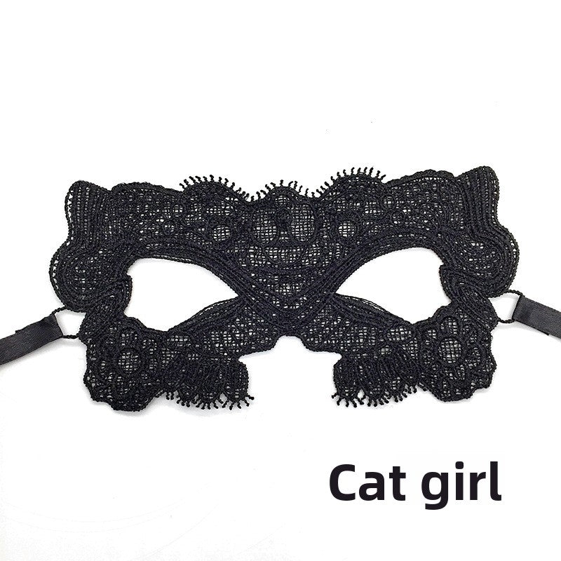 Black lace mask