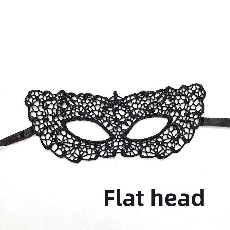 Black lace mask