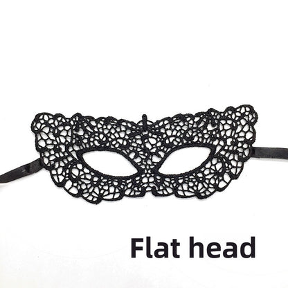 Black lace mask