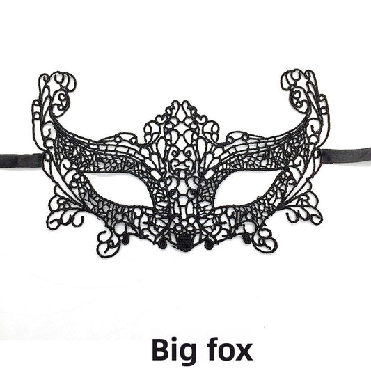 Black lace mask
