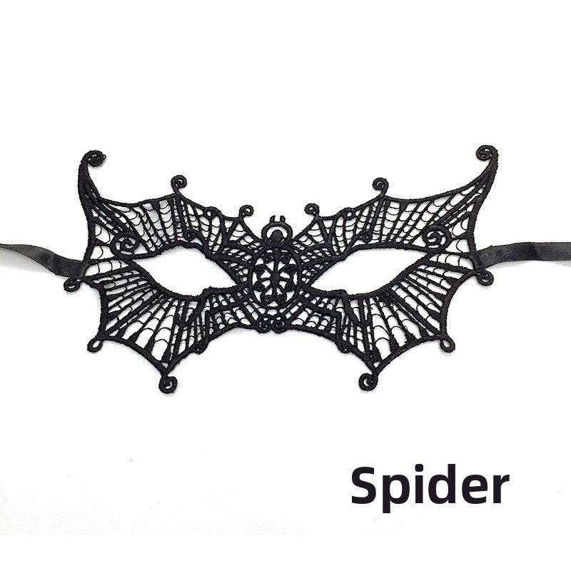 Black lace mask