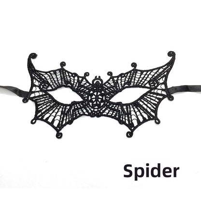 Black lace mask