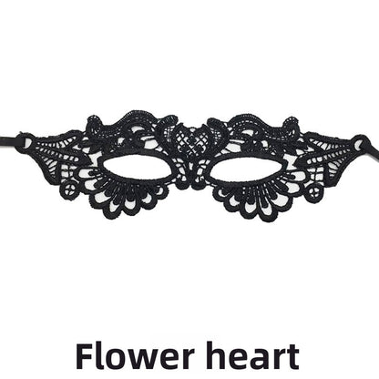 Black lace mask