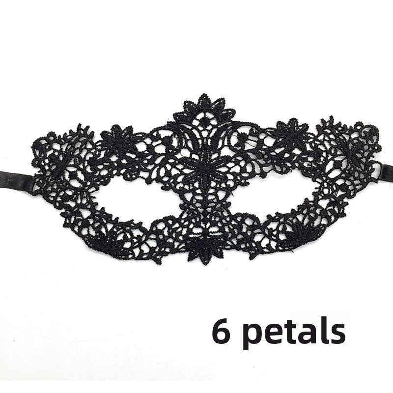 Black lace mask