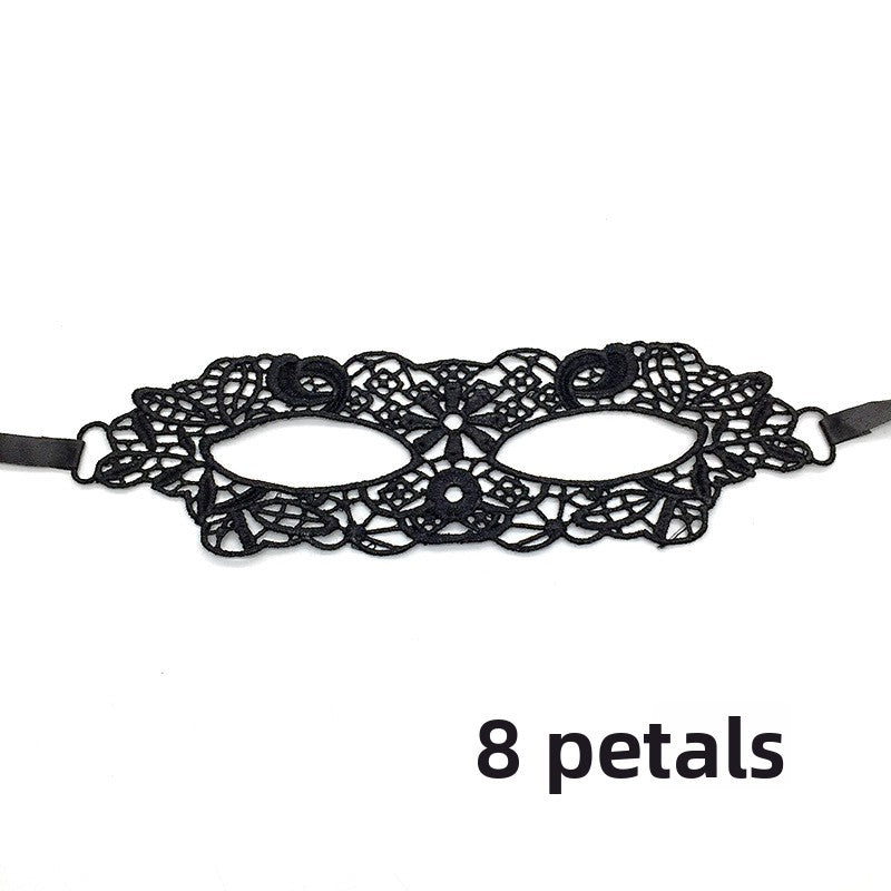 Black lace mask