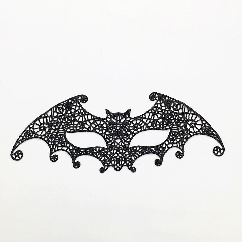 Black lace mask
