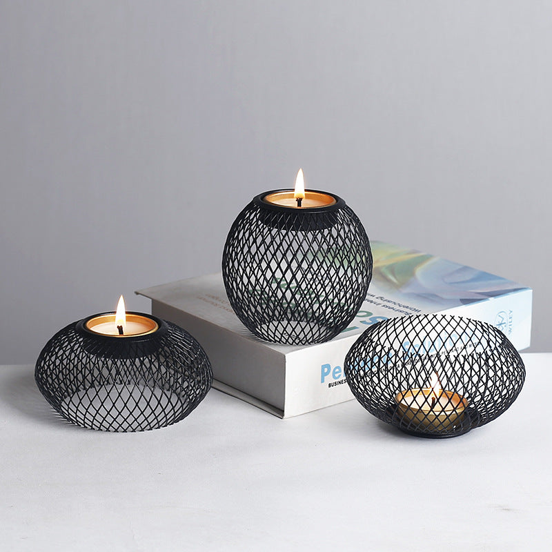 Black lantern candlestick