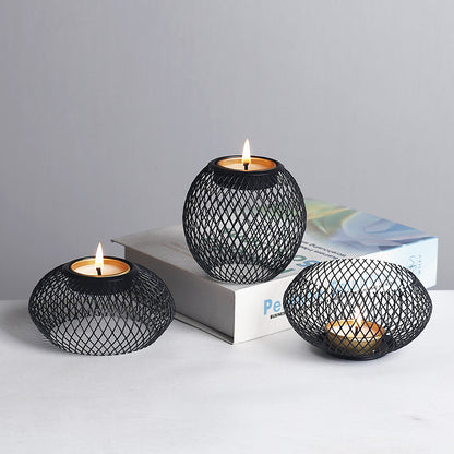 Black lantern candlestick