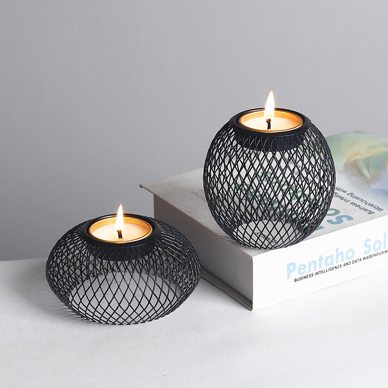 Black lantern candlestick