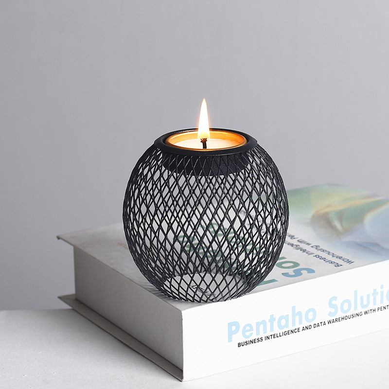 Black lantern candlestick
