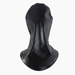 Black leather shawl large hood