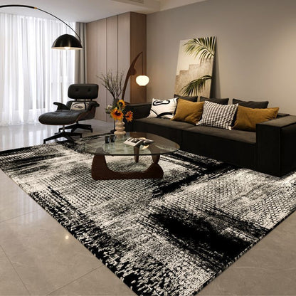 Black light luxury living room carpet