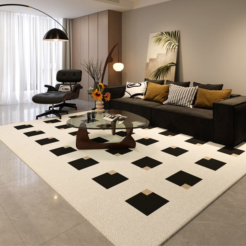 Black light luxury living room carpet
