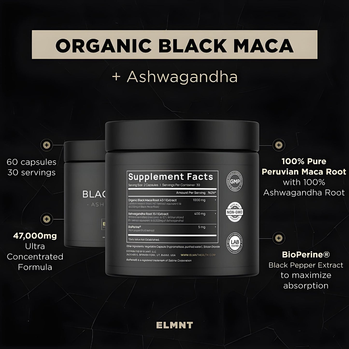 Black Maca Root Capsules