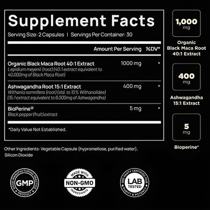 Black Maca Root Capsules
