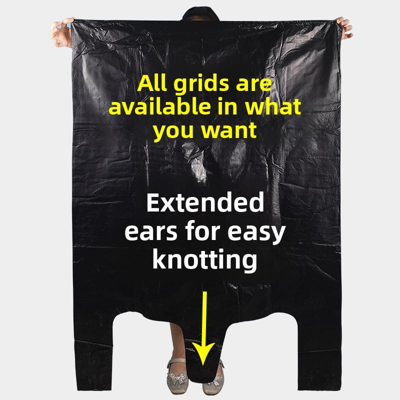 Black portable garbage bag