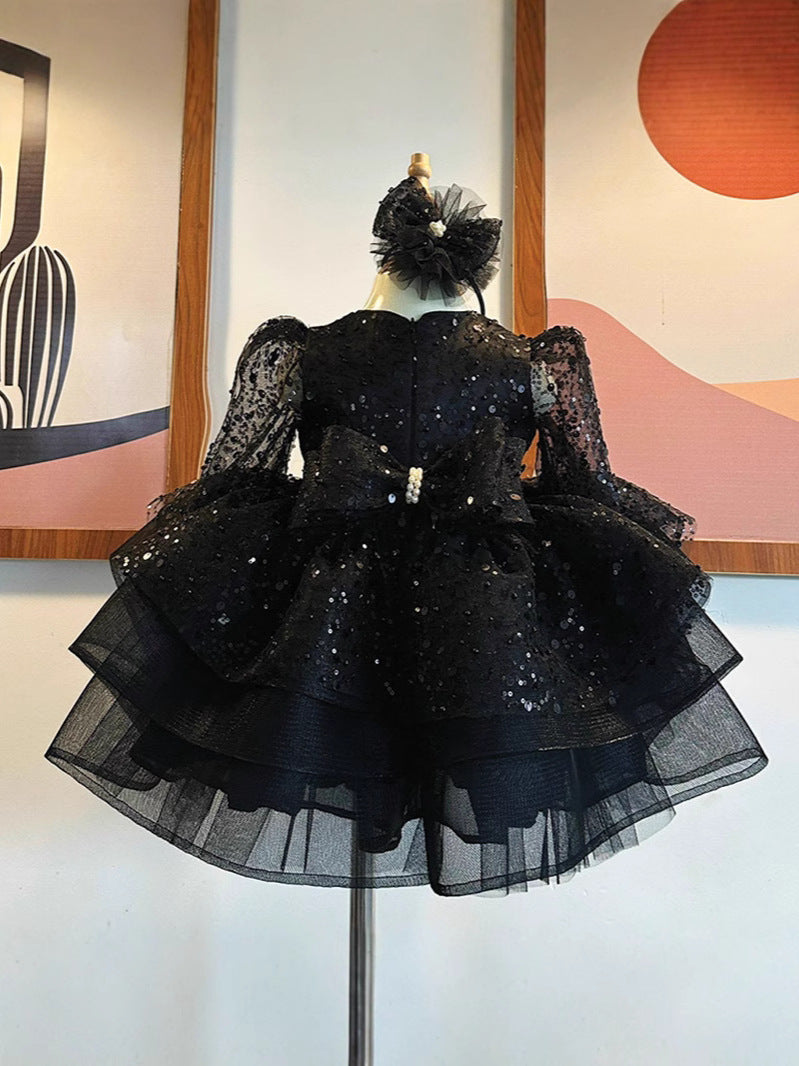 Black Princess Performance Dress for Girls