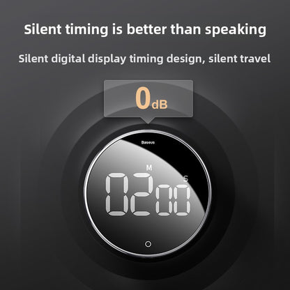 Black Rotatable Magnetic Digital Kitchen Timer Alarm Clock