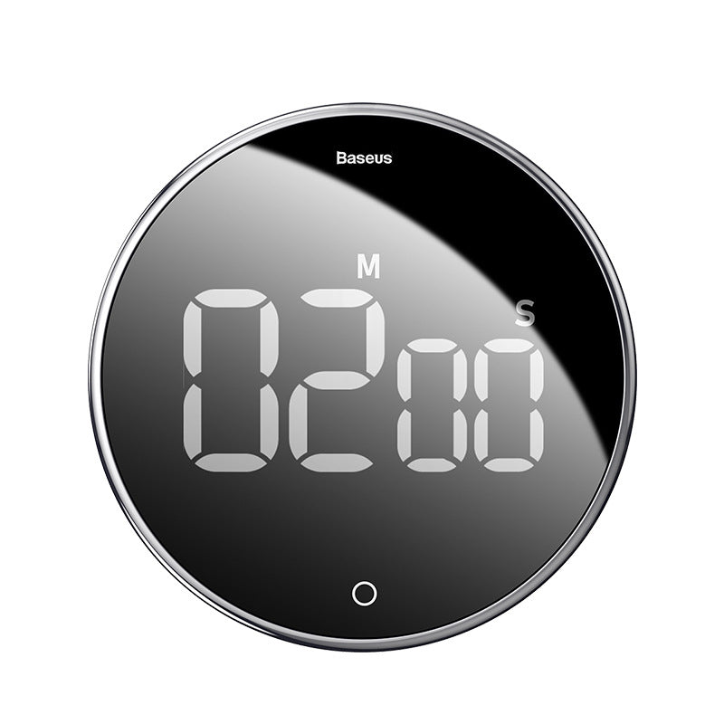 Black Rotatable Magnetic Digital Kitchen Timer Alarm Clock
