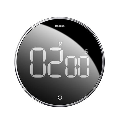 Black Rotatable Magnetic Digital Kitchen Timer Alarm Clock