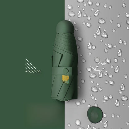 Black rubber outdoor sunshade folding gift umbrella