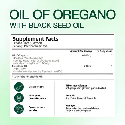Black Seed Oregano Oil Capsules