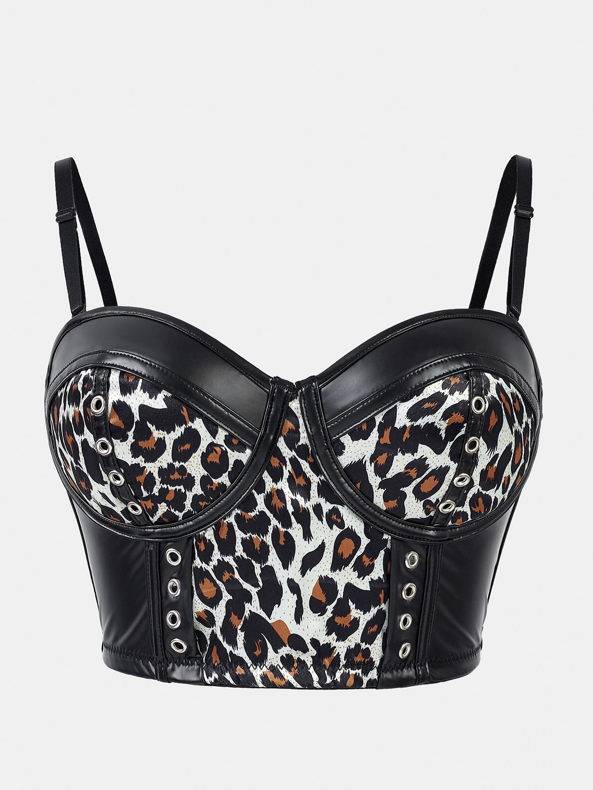 Black Short Imitation Leather Shaper Strapless Shoulder Strap