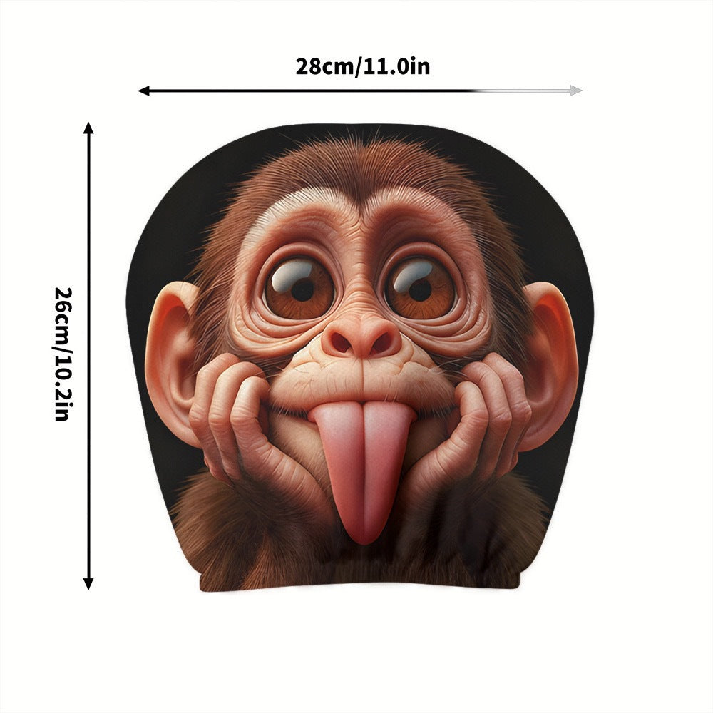 Black Skull Car Printed Headrest Cover Universal Elastic Style Funny and Interesting Universal Headgear