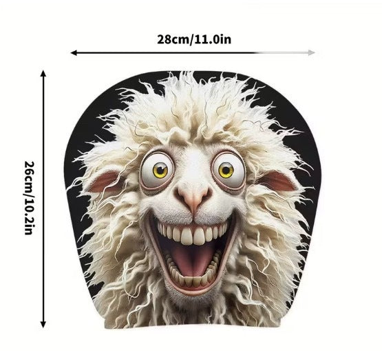 Black Skull Car Printed Headrest Cover Universal Elastic Style Funny and Interesting Universal Headgear