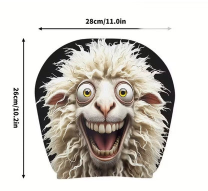 Black Skull Car Printed Headrest Cover Universal Elastic Style Funny and Interesting Universal Headgear