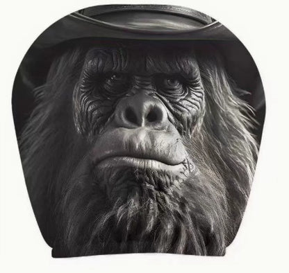 Black Skull Car Printed Headrest Cover Universal Elastic Style Funny and Interesting Universal Headgear
