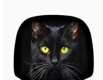 Black Skull Car Printed Headrest Cover Universal Elastic Style Funny and Interesting Universal Headgear