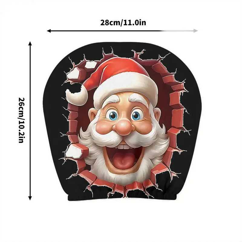 Black Skull Car Printed Headrest Cover Universal Elastic Style Funny and Interesting Universal Headgear
