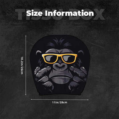 Black Skull Car Printed Headrest Cover Universal Elastic Style Funny and Interesting Universal Headgear