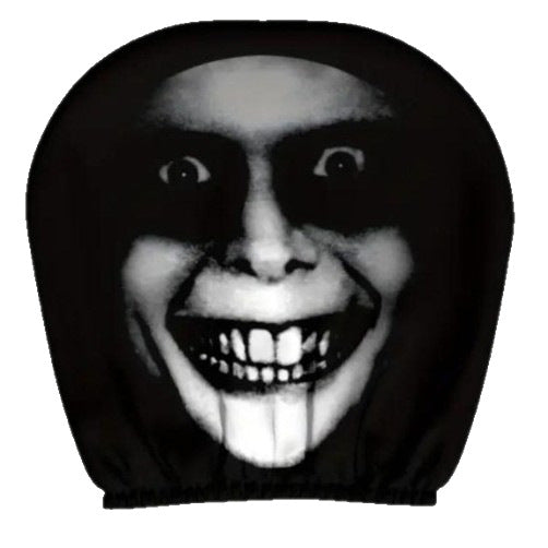 Black Skull Car Printed Headrest Cover Universal Elastic Style Funny and Interesting Universal Headgear