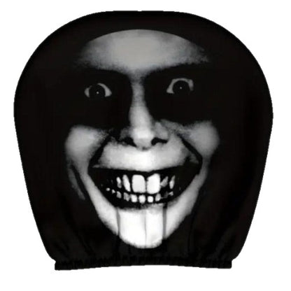 Black Skull Car Printed Headrest Cover Universal Elastic Style Funny and Interesting Universal Headgear