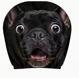 Black Skull Car Printed Headrest Cover Universal Elastic Style Funny and Interesting Universal Headgear