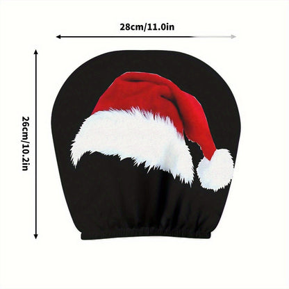 Black Skull Car Printed Headrest Cover Universal Elastic Style Funny and Interesting Universal Headgear
