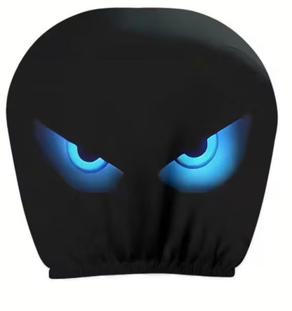 Black Skull Car Printed Headrest Cover Universal Elastic Style Funny and Interesting Universal Headgear