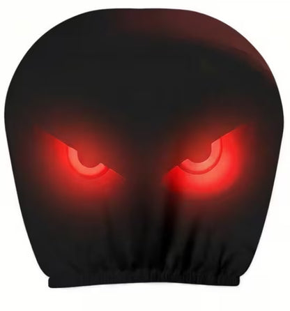 Black Skull Car Printed Headrest Cover Universal Elastic Style Funny and Interesting Universal Headgear
