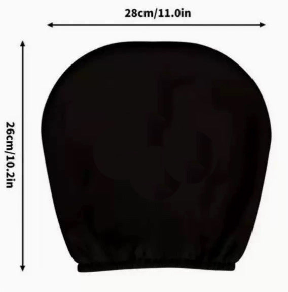 Black Skull Car Printed Headrest Cover Universal Elastic Style Funny and Interesting Universal Headgear
