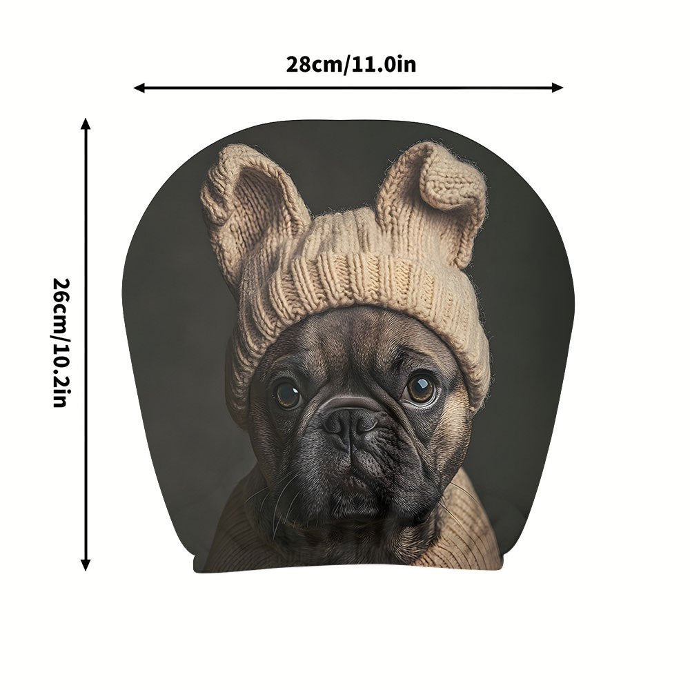 Black Skull Car Printed Headrest Cover Universal Elastic Style Funny and Interesting Universal Headgear