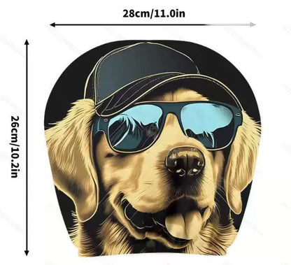 Black Skull Car Printed Headrest Cover Universal Elastic Style Funny and Interesting Universal Headgear