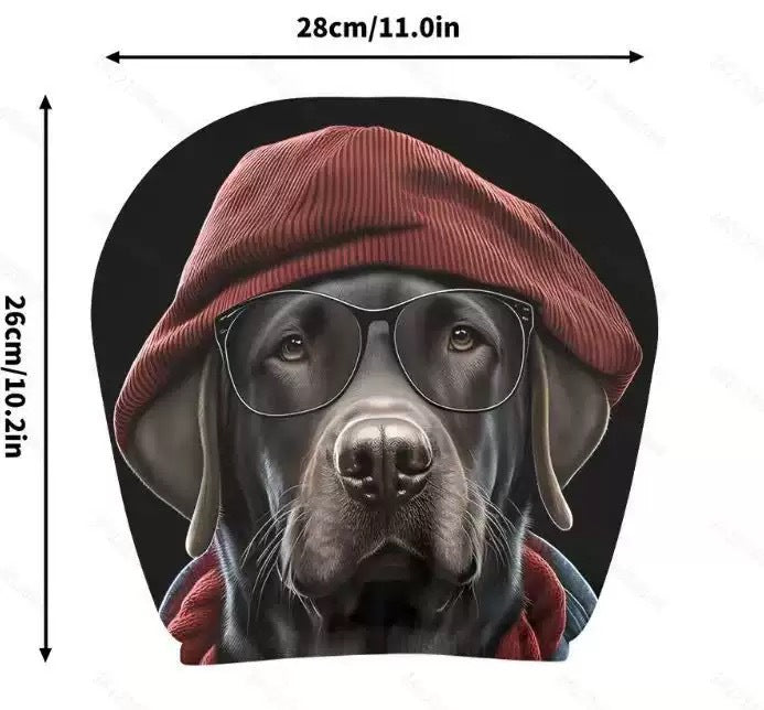Black Skull Car Printed Headrest Cover Universal Elastic Style Funny and Interesting Universal Headgear